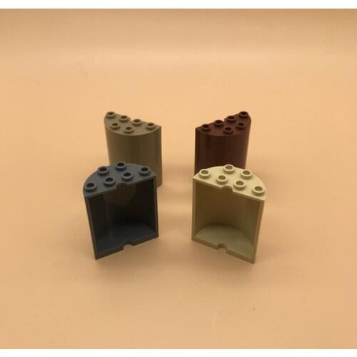 Small particle building block brick 2x4x4 moc-20430 semi cylindrical DIY assembled toy gift model education