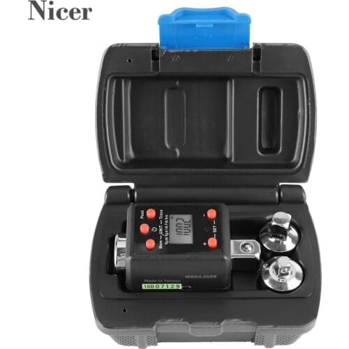 1/2" Drive 10-200Nm Digital Torque Wrench Adaptor With 1/4" & 3/8" Socket Adapter Nm kfm ftlb Unit Conversion New One Set Tools