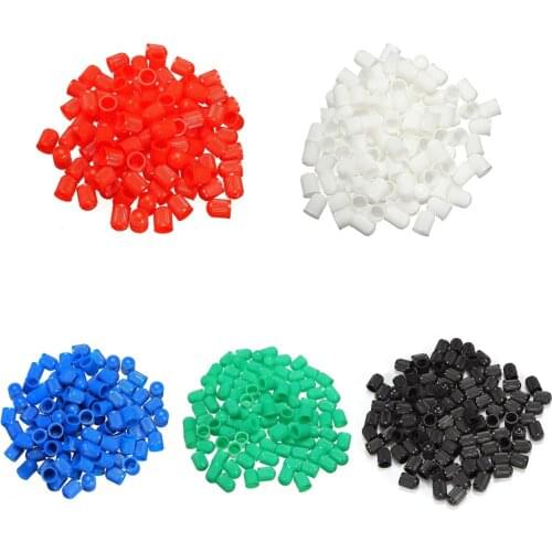 100 pcs Plastic Valve Caps Tire Cap Valve Cover for Car Motorcycle