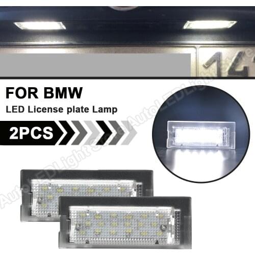 2Pcs For BMW E39 5D WAGON 1996 1997 1998 1999 2000 2001 2002 LED License Plate Lights Number Plate Holder Lamp No Error