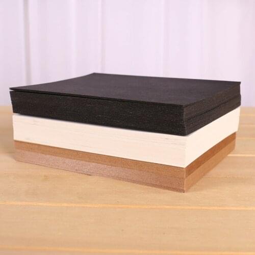 20pcs/pack White Black Kraft Blank Paper Memo Pad Message Gift Card for School Office Supplies Stationery Wholesale