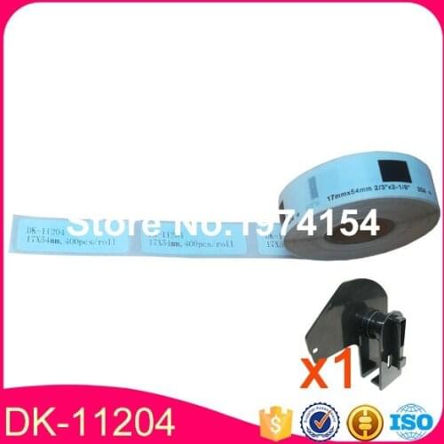 200 Refill Rolls Compatible DK-11204 Label 17mm*54mm 400Pcs Compatible for Brother Label Printer White Paper DK11204 DK-1204