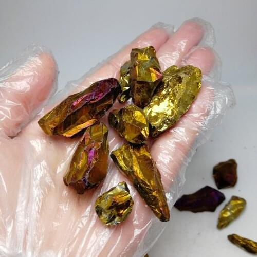 50g natural crystal stone electroplated metal aura charming women point stone chakra reiki man gift healing unique pendant