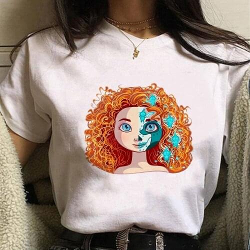 Basic T-shirt Women Princess Merida Printed Creative Design Clothing Fashion Harajuku Oversized Tee shirt Europe Dropship