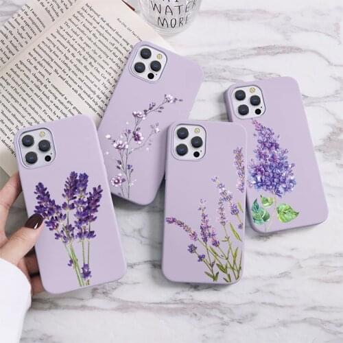 For Huawei P Smart 2019 Z P30 P20 P40 Lite Pro Honor 10 Lite 20 9X Y6 Y9 Prime 2019 Mate 20 Lite Purple Flowers Cover Cell Funda