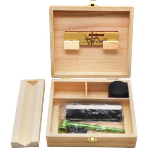 Tobacco Rolling Wooden Box for Cigarette Making Tool Tobacco Pipe Storage Box Paper Smoking Container Smoking Accessories New
