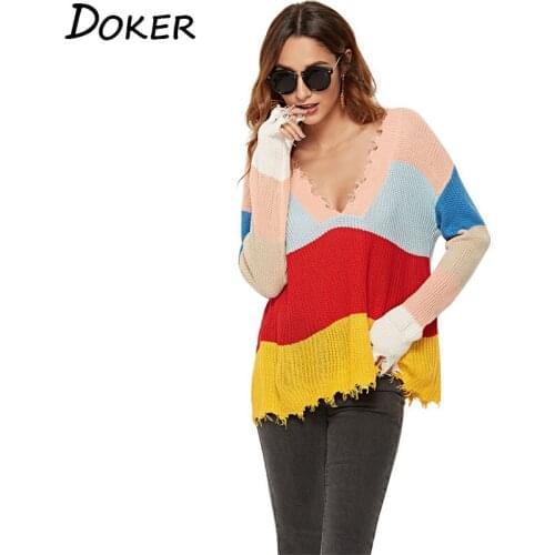 Doker Women's V-Neck Pullovers