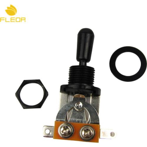 FLEOR Electric Guitar Switch Guitar Selector Pickup 3 Way Toggle Switch with Black Knob for Guitar Parts & Accessories