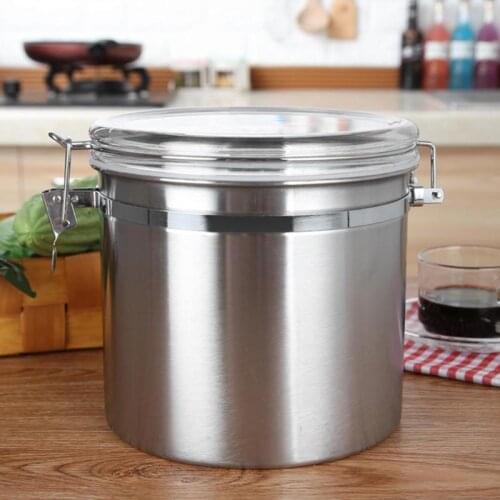 60ml Stainless Steel Sealed Cans Food Storage Box Grain Cereal Storage Tank Snacks Dry Goods Storage Jar Kitchen Organizer