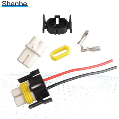 H11 Car Auto 2 Pin Way Sealed Electronic Wiring Connector ceramic socket female