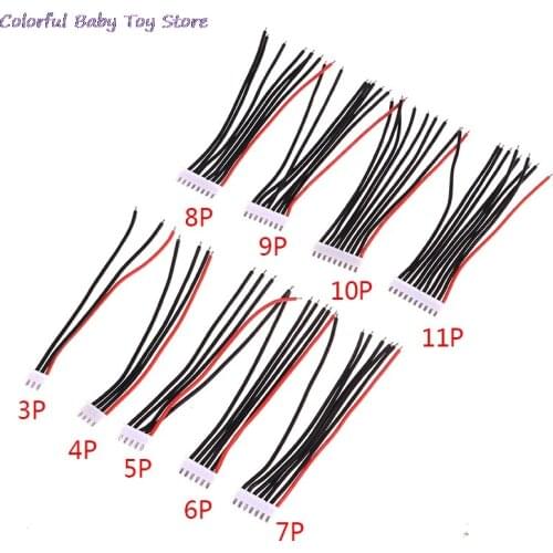 5Pcs 2-10P LiPo Battery Balance Charger Cable Wire 22AWG JST-XH Balancer Cable