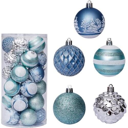 Quality 30Pcs 60mm Christmas Xmas Tree Ball Home Decor Hanging Ornament Bauble Hanging Home Party Ornament Decor