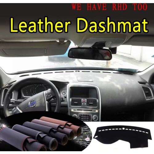 For Volvo xc60 2008 2009 2010 2011 2012 2018 Leather Dashmat Dashboard Cover Prevent Sunlight Pad Dash Mat Carpet Car Styling