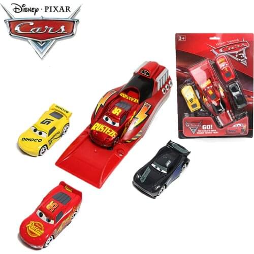 Pack of 5 Disney Pixar Cars 3 Toys High Speed Lightning McQueen Jackson Storm Dinoco Mack Uncle Truck 1:55 Diecast ABS Car Model