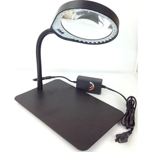 Germany PDOK desktop magnifying glass 8 times HD magnification LED lamp magnifying glass table lamp PD-032C