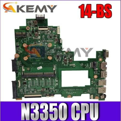 Akemy DA00P1MB6D0 Main Board For HP 14-BS series 14-BS043N Laptop motherboard DDR3L with Processor onboard