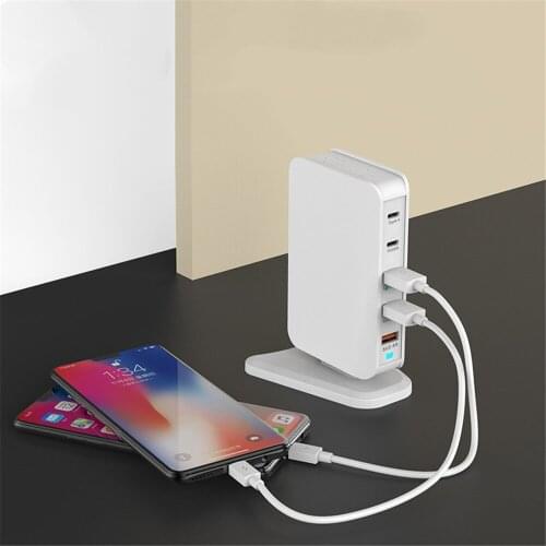 PD 68W Fast Charger Station for Mobile Phone Tablet Smart Devices PD+QC3.0 USB Charger Power Adaptor 100W Charger Station