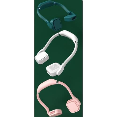 Leafless Hanging Neck Fan Portable Sports Leisure Fan USB Rechargeable Bladeless Fan 4000Mah Air Cooler Cooling Fan