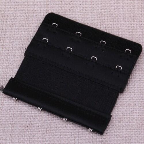 1PCS Adjustable Women 4 Hooks 3 Rows /2 Rows 2 Hooks Bras Hooks Bra Extender Strap Extension Stretch Buckle White, Black