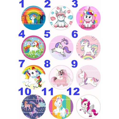 Handmade 10mm~30mm Colorful picture Round Glass Cabochons for Necklace Decoration and Phone Chain Accessaries60/PCS-192