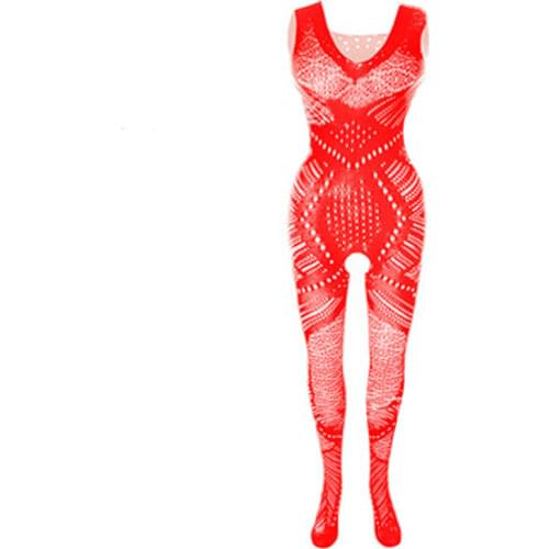 Sexy Babydoll Lingerie Sleeveless Backless Fishnet Bodysuit Slutty Clothes Women Jacquard Body Stocking Sex Underwear Nightwear