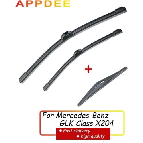 APPDEE LHD Wiper Front Rear Wiper Blades Set For Mercedes-Benz GLK-Class X204 2008- 2014 Windshield Windscreen Window 22"19"12"