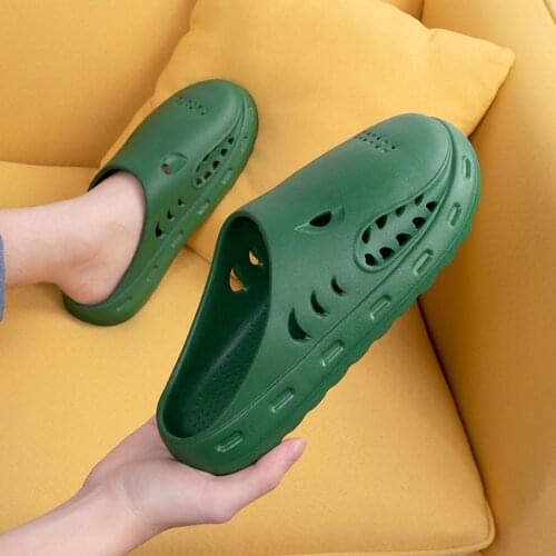 Women Men Indoor Outside Slippers Soft EVA Platform Summer Shoes Lovers Beach Flip Flops Thick Sole Female Male Fashion Slides