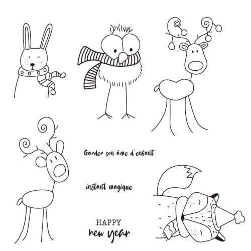 Happy new year Transparent Clear Silicone Stamp Seal for DIY scrapbooking photo album Decorative clear stamps A1064