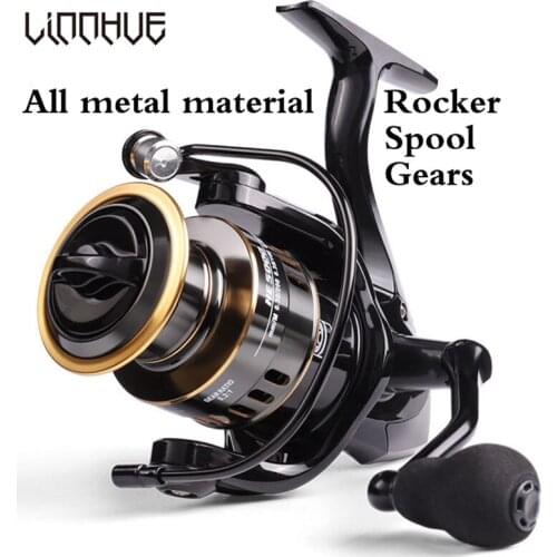 LINNHUE Spinning Fishing Reels 1000-7000 10KG Max Drag Carp Reel Fishing Reel Metal Spool Saltwater Reel Spinning Reel 5.2:1