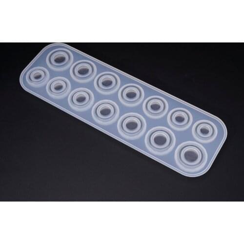1PCS Translucent Ring Silicone Mold DIY Jewelry Making Tool Moulds UV Epoxy Resin Decorative Craft