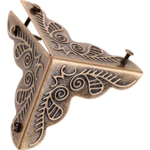 12pcs 25 x 25mm Metal Decorative Corner Protector Jewelry Box Case Decorative Corner Protector With Screws