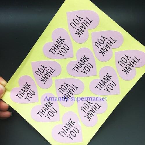 180PCS Pink Thank You Stickers for Wedding Seals , Envelope Seals
