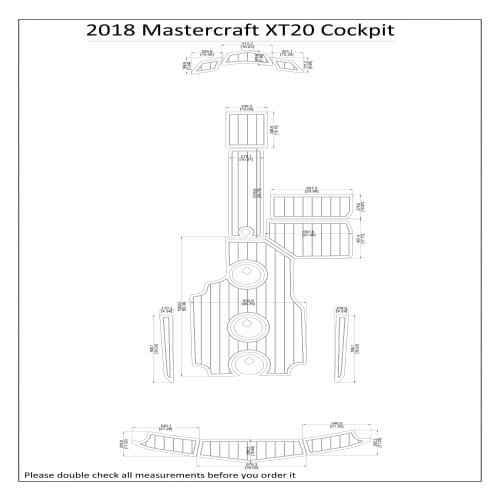 2018 Mastercraft NXT20 Cockpit Boat EVA Teak Decking 1/4" 6mm