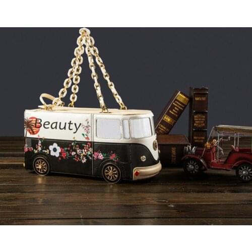 2021 new style handbag creative style bus bag printing chain bag PU personality bag