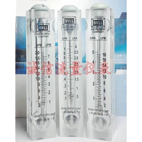4 extra silk panel type flow meter, LZM-15 liquid flow meter, 0.1-1GPM 0.5-4LPM