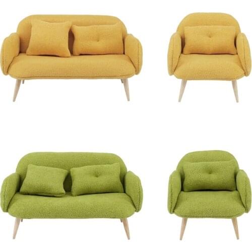 1:12 BJD OB11 GSC Dollhouse Accessories Mini Cute Simple Single/Love Sofa Model Toys