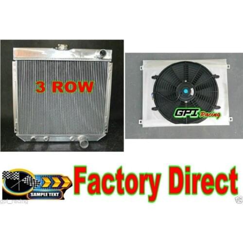 ALUMINUM +shroud & fan FOR FORD MUSTANG,MERCURY COUGAR 289,302,351 W/O AC V8 67-69