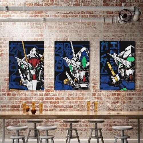 Anime Gundam Living Room Poster Wall Stickers Poster Home Decor For Bedroom Home Art Child Room Interior Decoration Painting