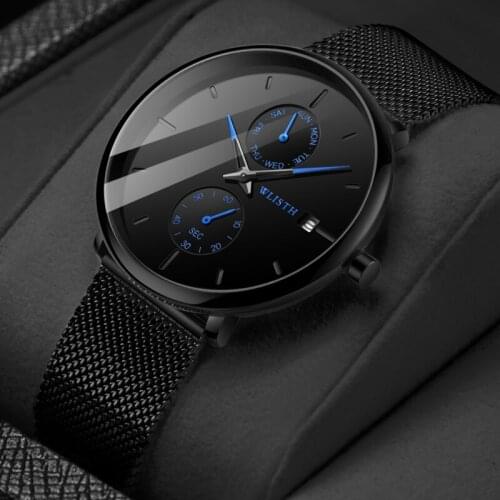 Watch Simple Business Waches For Mens Multi-Function Quartz Ultra-Thin