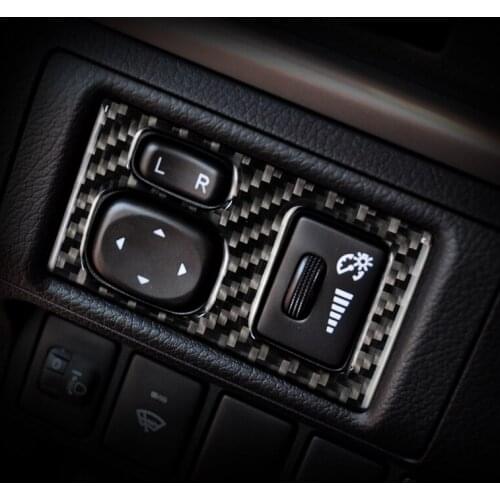 For LEXUS CT200h F-SPORT accessories nterior Car Styling 3D Carbon Fiber Rearview mirror adjustment panel Decoration Stickers