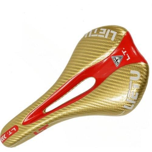 LIETU Hot Bike Bicycle Saddle MTB Road Racing Bike Parts PV Leather Hollow Out Comfortable Breathable Bicycle Front Seat Mat