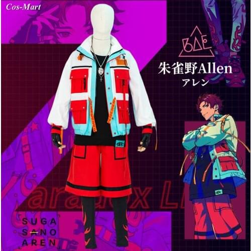 Hot Anime Paradox Live Allen Cosplay Costume Street Style Handsome Uniform Full Set Male Activity Party Role Play Clothing S-XXL
