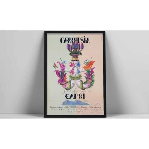 Italy Carthusia Profumi Capri Artist Laboccetta c Travel City Vintage Poster and Prints Wall Art Canvas Painting For Living Room
