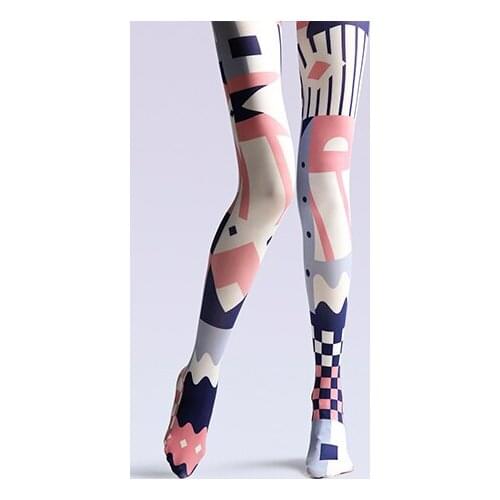 VP Unique stockings 60D Geometric lattice pattern Tights High-quality Silk stockings 1 order=1pc