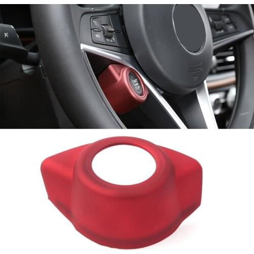 Red ABS Interior Start Engine Stop Cover Trim For Alfa Romeo Giulia 2017 2018 2019 2020 Car Accessories Styling