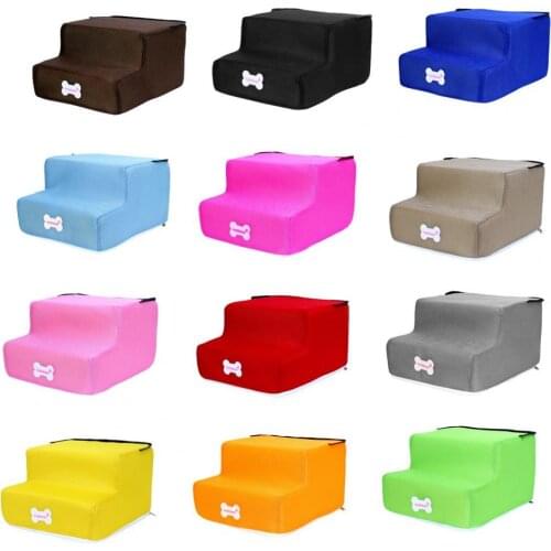 Pet Ladder 2 Step Non-slip Fabric Sturdy Dog Climbing Ramp for Puppy