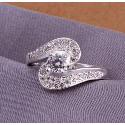 Hot selling silver plated finger Rings for women mens silver jewellery fashion jewelry fashion ring free shipping/agqai SMTR179