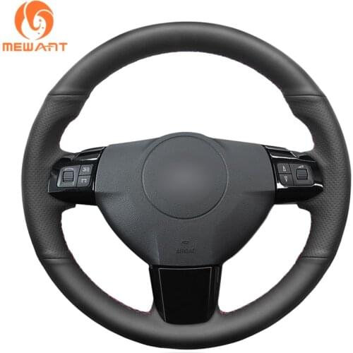 MEWANT Black Artificial Leather Car Steering Wheel Cover for Opel Astra H Signum Vectra C Vauxhall Signum Vectra C Holden Astra