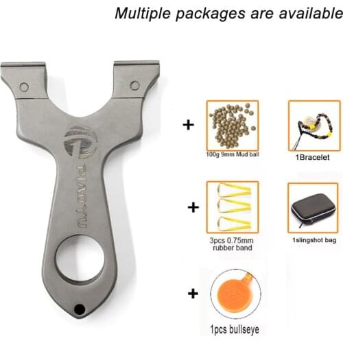 Slingshot Sets Flat Rubber Band Fast Press Design Stainless Steel Material Corrosion Resistant Outdoor Hunting Shooting Catapult