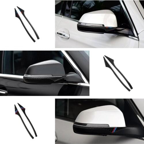 Car Rearview Mirror Bumper Stickers Carbon Fiber Anti-rub Strips for BMW F60 F10 F01 F07 5 Series Anti-collision Emblem Styling